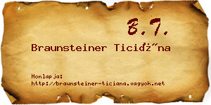 Braunsteiner Ticiána névjegykártya
